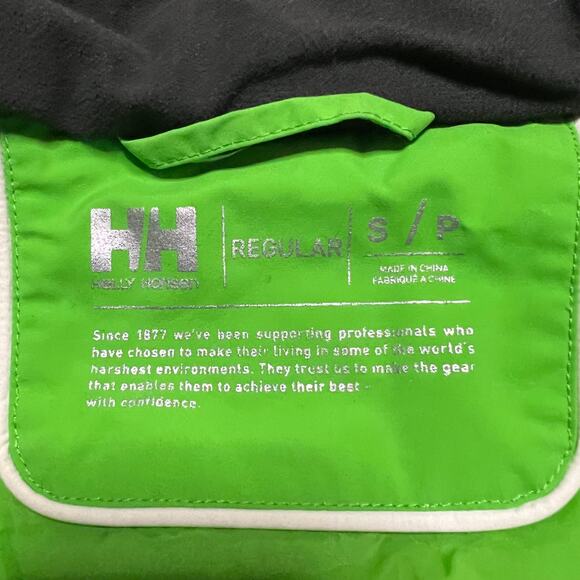 Helly Hansen Coat Womens Small Ski Jacket Lime Green RECCO Insulated Stretch - Picture 13 of 14